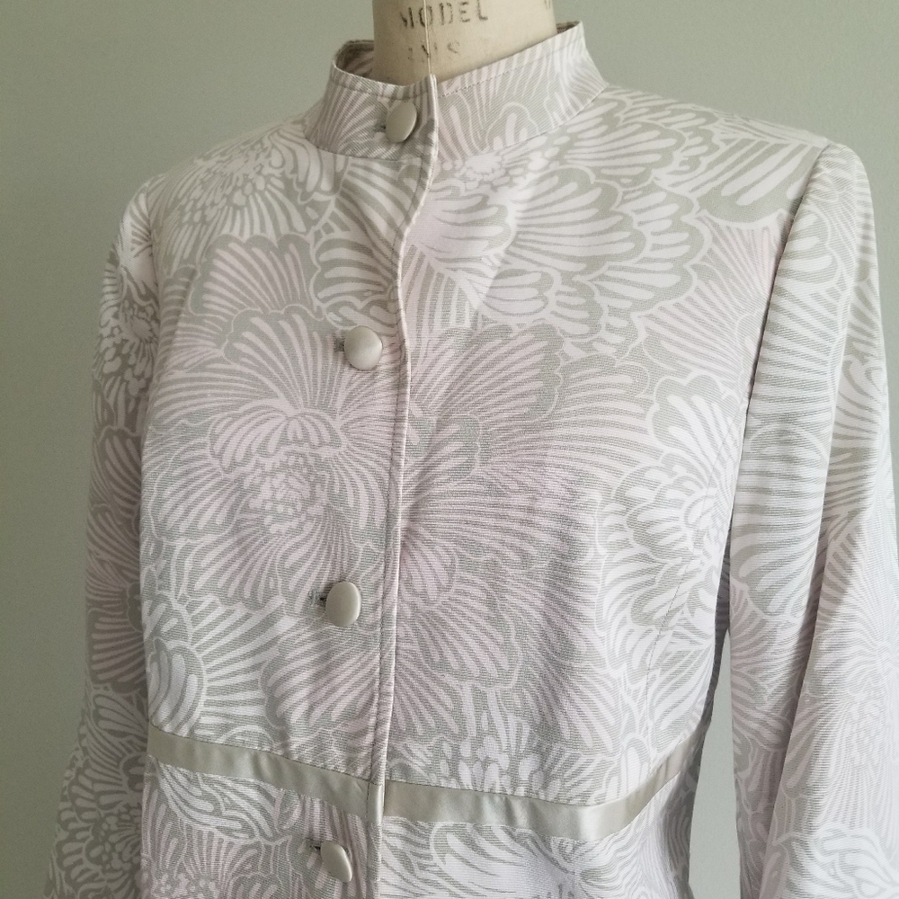 Sigrid olsen mandarian collar jacket in satin - Picture 3 of 13